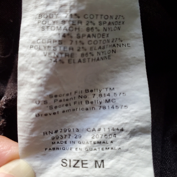 Motherhood Maternity Dark Brown Pants Size M - Picture 7 of 8